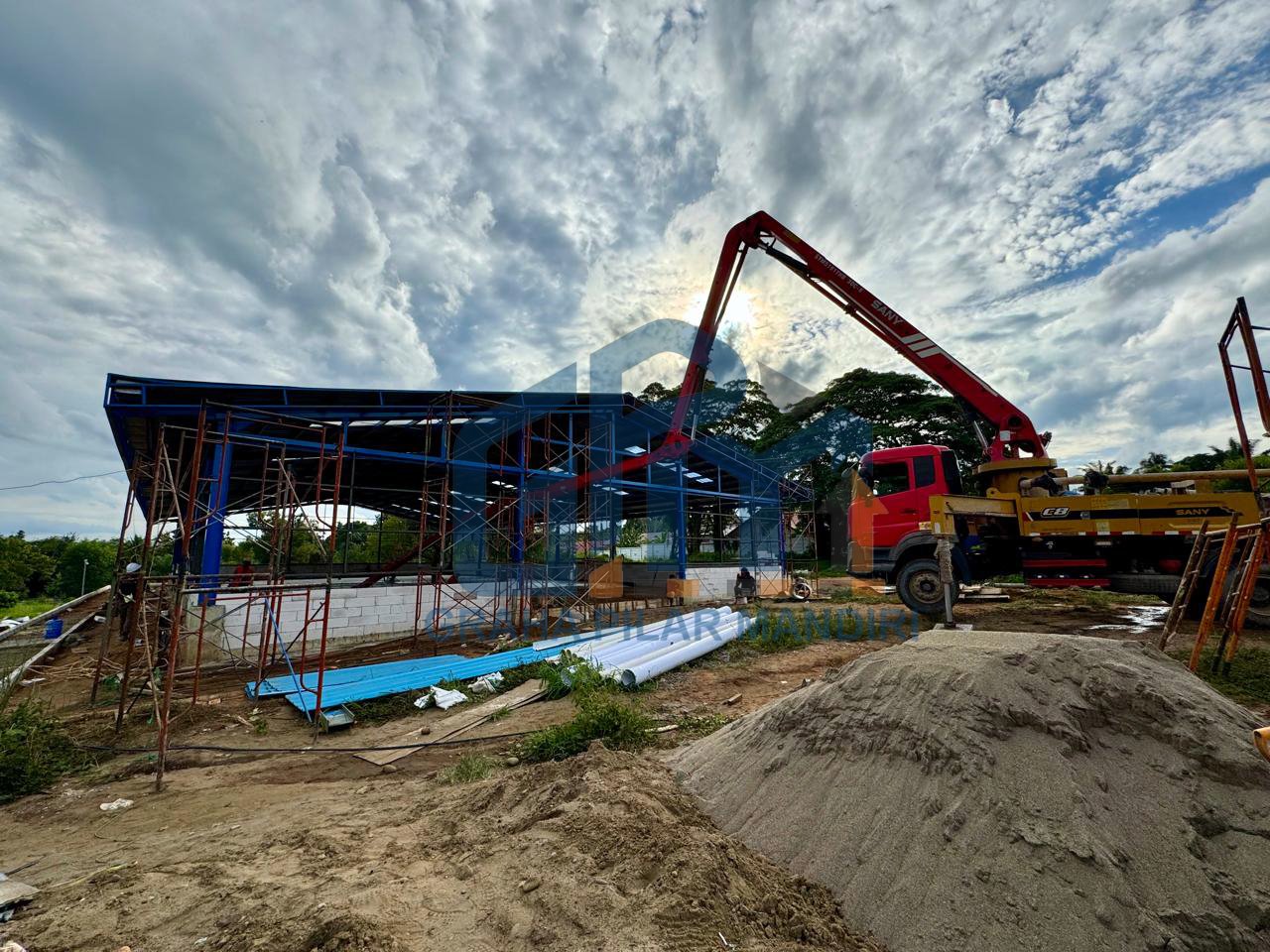 Pengecoran Lantai Beton.